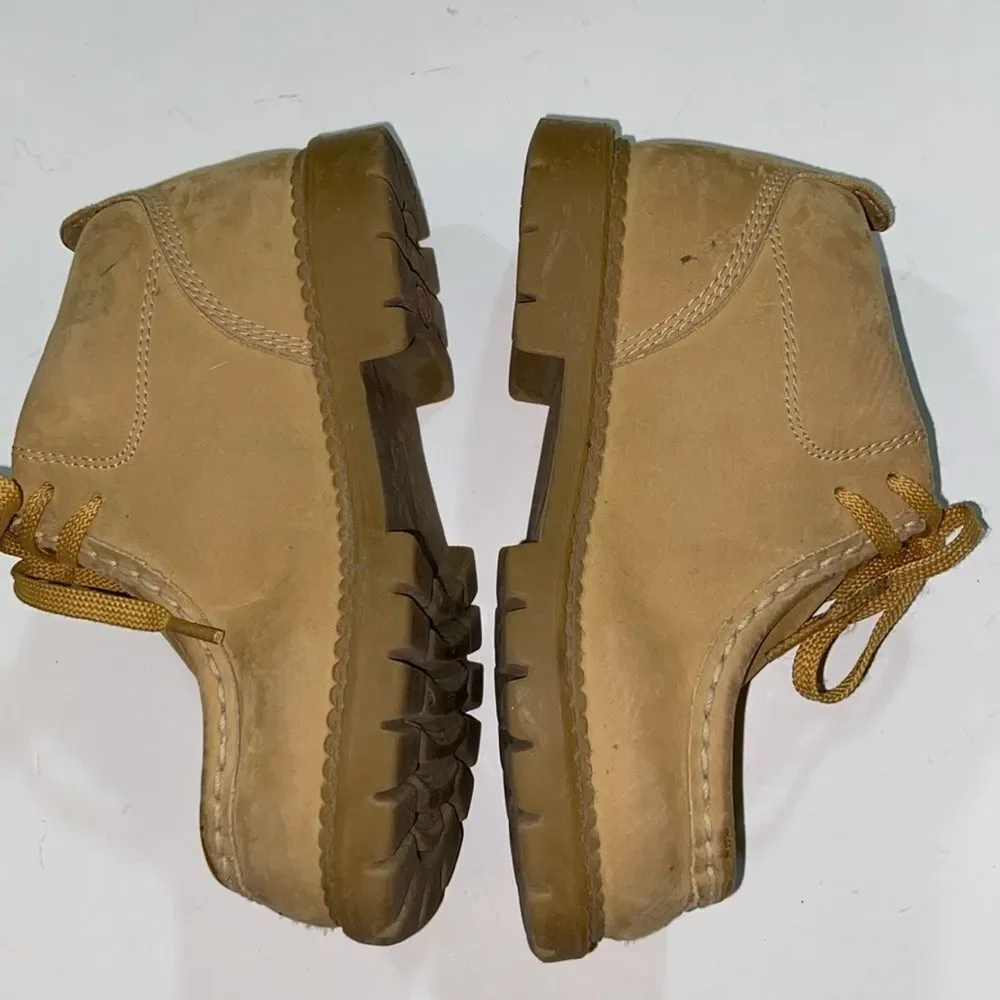Tan Moccasin Shoes with Classic Design Kids Size 10C